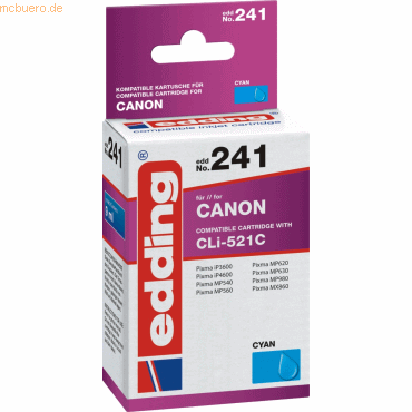 4043023602413 - Druckerpatrone 18-241 kompatibel zu Canon CLI-521C fotocyan 9 M