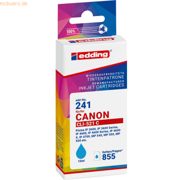 4057305063816 - Tintenpatrone ersetzt Canon CLI-521 cyan 4057305063816 - Tintenpatrone ersetzt Canon CLI-521 cyan