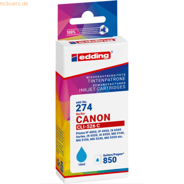 4057305063892 - Tintenpatrone ersetzt Canon CLI-526 cyan 4057305063892 - Tintenpatrone ersetzt Canon CLI-526 cyan