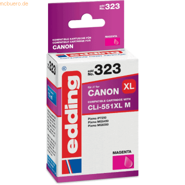 4043023684983 - 0 edding Druckerpatrone EDD-323 magenta kompatibel zu Canon CLI-551 XL