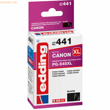 4043023725280 - Druckerpatrone ersetzt Canon PG-545 XL Kompatibel Schwarz EDD-441 18-441