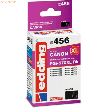edding Druckerpatrone kompatibel mit Canon No. 570XL (PGI-570XL) black