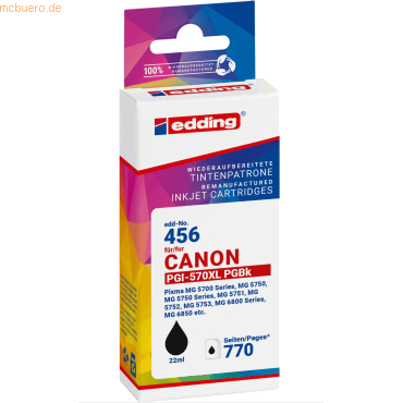 4057305064011 - Druckerpatrone 18-456 kompatibel zu Canon PG-570XL schwarz 4057305064011 Edding 4057305064011 - Druckerpatrone 18-456 kompatibel zu Canon PG-570XL schwarz 4057305064011 Edding