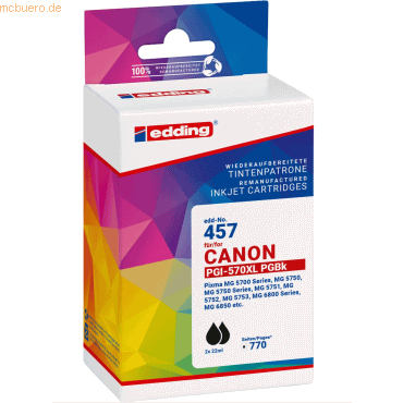 4057305064073 - edding Druckerpatronen ersetzt Canon No 570XL (PGI-570XL) black 4057305064073 - edding Druckerpatronen ersetzt Canon No 570XL (PGI-570XL) black