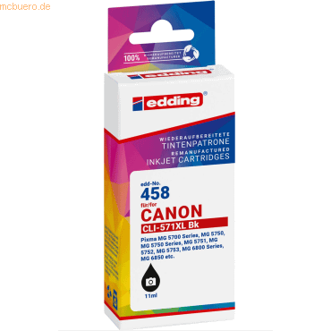 4057305064035 - edding Druckerpatrone ersetzt Canon No 571XL (CLI-571XL) black (Foto) 4057305064035 - edding Druckerpatrone ersetzt Canon No 571XL (CLI-571XL) black (Foto)