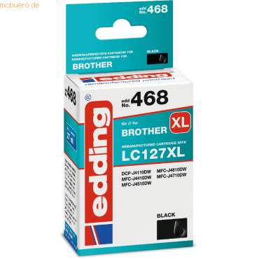 4043023126544 - edding Druckerpatrone kompatibel mit Brother LC127XL black 4043023126544 - edding Druckerpatrone kompatibel mit Brother LC127XL black