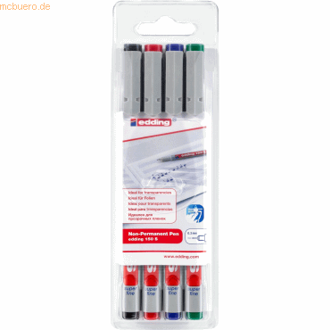 Edding OHP-Marker edding 150 S non-permanent 0,3mm schwarz, rot, blau,