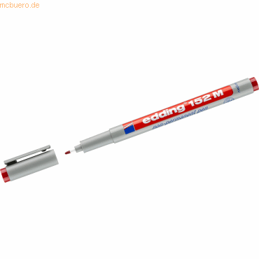 4004764002474 - Folienstift 152 M rot 10 mm non-permanent 4004764002474 Edding