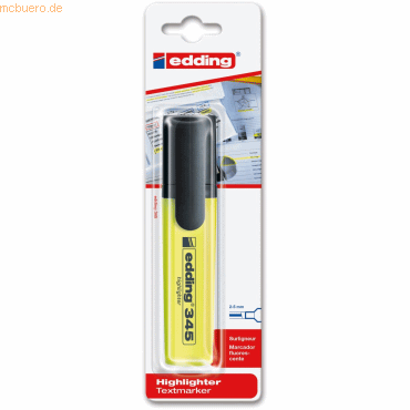 4004764843565 - 6 x edding Textmarker edding 345 highlighter gelb