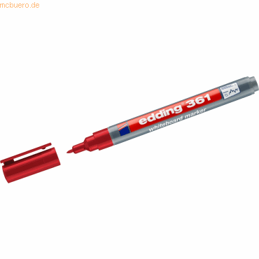 Edding Whiteboardmarker edding 361 nachfüllbar 1mm rot