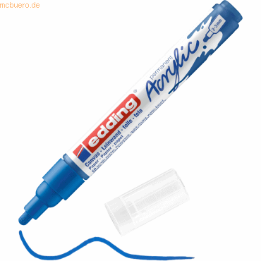 4057305027016 - edding Acrylmarker Acrylic 5100 Rundspitze mittel enzianblau