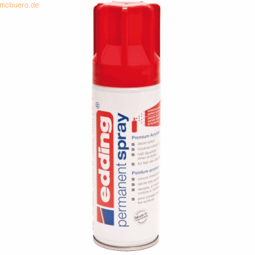 Edding Acryl-Farblack Permanentspray verkehrsrot seidenmatt RAL3020