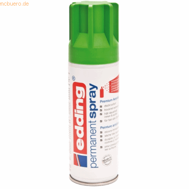 4004764957088 - Edding International Gmbh - Edding Permanent Spray Premium Acryllack in gelbgrün matt 200ml