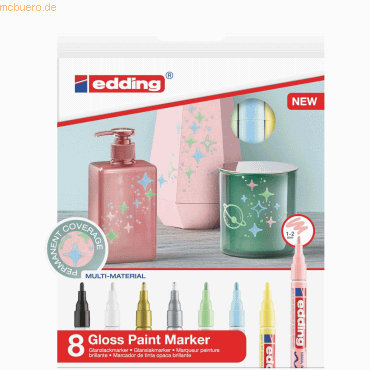 Edding Glanzlack-Marker edding 751 Pastell 1-2mm VE=8 Farben