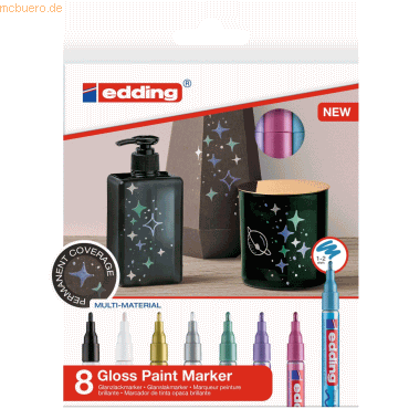 Edding Glanzlack-Marker edding 751 metallic 1-2mm VE=8 Farben