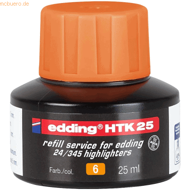 Edding Nachfülltinte edding HTK 25 für edding Highlighter 25ml orange