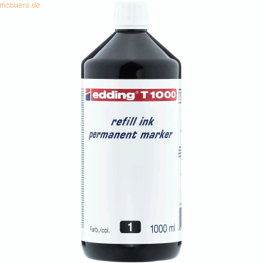 Edding Nachfülltinte edding T 1000 für edding Permanentmarker 1000ml s