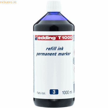 4004764025695 - NachfüllfarbeT1000 für Permanentmarker blau 1 Liter 4004764025695 Edding