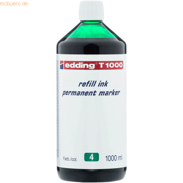 4004764025701 - Nachfüllfarbe T1000 für Permanentmarker grün 1 Liter 4004764025701 Edding