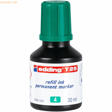 4004764023899 - Nachfülltusche Marker T25 Flasche grün 30ml T25 Flasche grün 30ml Inhalt 30 ml - Edding 4004764023899 - Nachfülltusche Marker T25 Flasche grün 30ml T25 Flasche grün 30ml Inhalt 30 ml - Edding