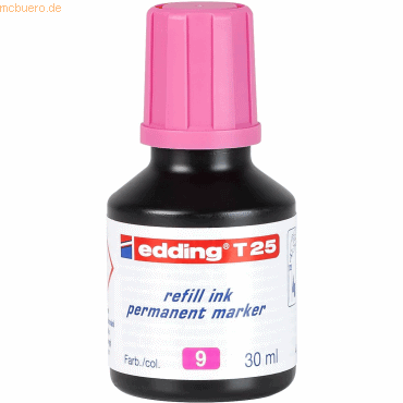 Edding Nachfülltinte edding T 25 für edding Permanentmarker 30ml rosa