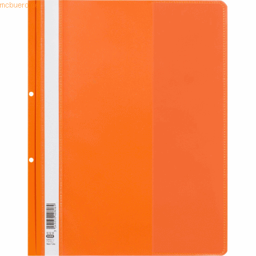 3045050408069 - 25 x Sichthefter A4+ Abheftlochung + Innentasche orange