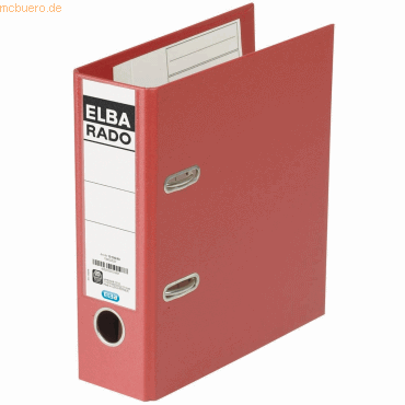 5 x Elba Ordner rado plast für A5 hoch 75mm PVC rot