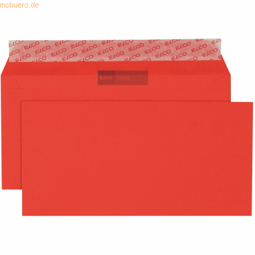 Elco Briefumschläge Color intensiv-rot Haftklebung 100 g/qm VE=250 Stü