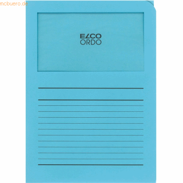 7610425980103 - Organisationsmappe Ordo classico blau m Sichtfenster 180 x 100 mm 7610425980103 100 Stück