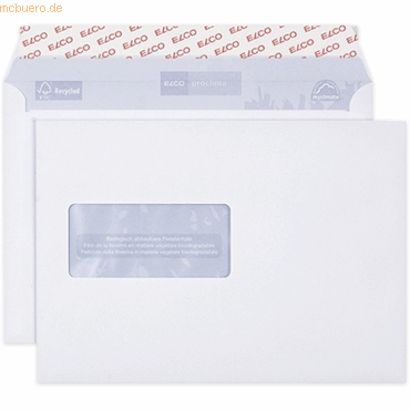 Elco Briefumschläge Proclima Box C5 weiß Haftklebung Fenster links Inn