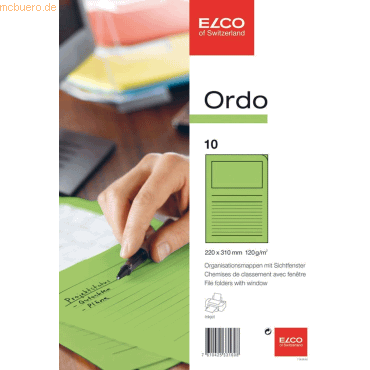 7610425331608 - Sichtmappen Ordo classico 7369562 A4 intensivgrün Papier 120g 7610425331608 10 Stück