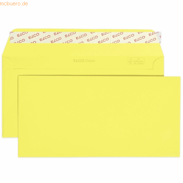10 x Elco Briefumschläge Color C5/6 intensiv gelb H Papier 100 g/qm VE