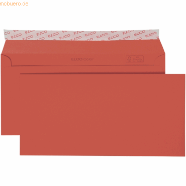 10 x Elco Briefumschläge Color C5/6 intensiv rot Haftklebung Papier 10