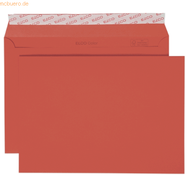 10 x Elco Briefumschläge Color C5 intensiv rot Haftklebung Papier 100
