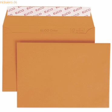 10 x Elco Briefumschläge Color C6 orange Haftklebung Papier 100 g/qm V