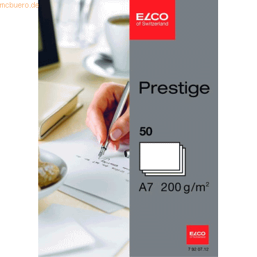 7610425358100 - 10 x Schreibkarten Prestige A7 hochweiß blanko 200g qm VE=50 Stüc 7610425358100 - 10 x Schreibkarten Prestige A7 hochweiß blanko 200g qm VE=50 Stüc