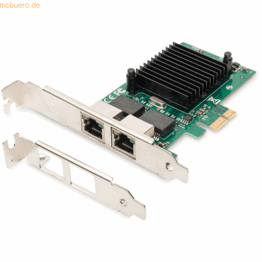 4016032463139 - DIGITUS DN-10132 Gigabit Ethernet PCI Express Card 2-port 32-bit low profile bracket Intel chipset