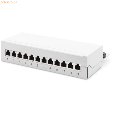 4016032444886 - DIGITUS 12 Port Netzwerk-Patchpanel 483 mm (19) CAT 6a CAT 6a (Rohkabel CAT 7) 1 HE Schwarz