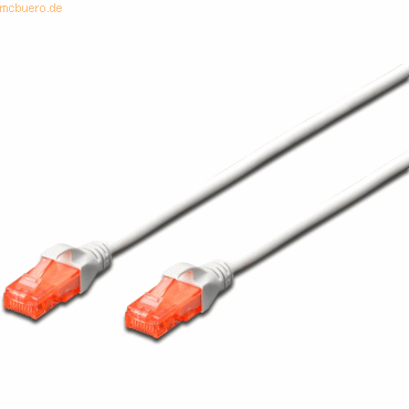 4016032388081 - DIGITUS Patch-Kabel RJ-45 (M) zu RJ-45 (M) 10m Kupfer U UTP Cat 6 weiß (DK-1617-100 WH)