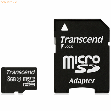 Transcend Transcend 8GB microSDHC Class 10 + SD-Adapter