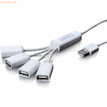 Assmann DIGITUS Slim Spider USB-Hub 4-Port USB 2.0