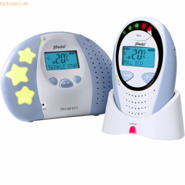 Alecto ALECTO DBX-88 ECO DECT Babyphone mit Display, weiß/blau