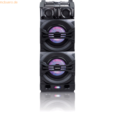 8711902036210 - LENCO Party-Lautsprecher PMX-350 Soundsystem mit Mixfunktion BT Licht Lautsprecher schwarz Lautsprecher