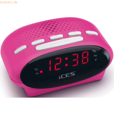 Lenco Lenco ICR-210 FM-Uhrenradio & Radiowecker (Pink)