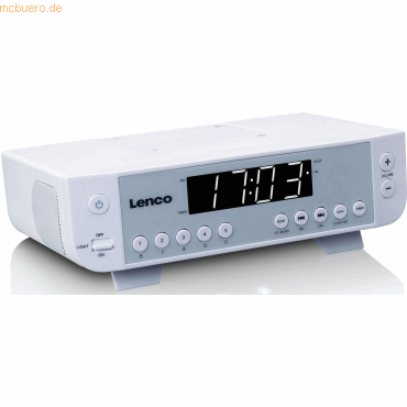 Lenco Lenco KCR-11 Küchenradio mit Timer, LED-Beleuchtung (Weiß)