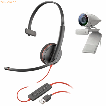 Hewlett Packard Poly Studio P5 USB HD Webcam Bundle mit Blackwire C321