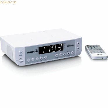 Lenco Lenco KCR-100 Küchenradio mit BT, Timer, LED (Weiß)