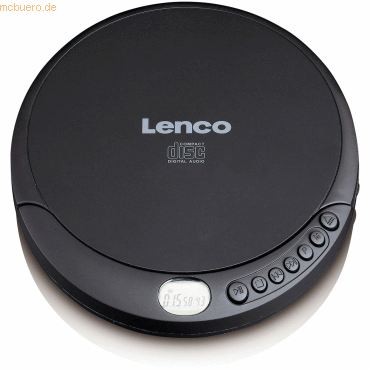 Lenco LENCO CD-010 CD Player/Discman mit Ladefunktion, schwarz