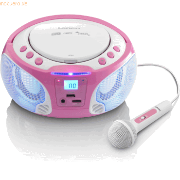 Lenco Lenco SCD-650PK CD-Radio m. MP3, USB, Lichteffekt, Mikro(Pink)