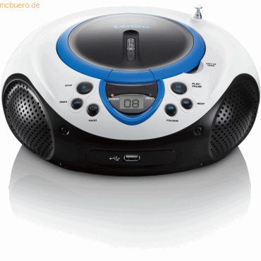 Lenco Lenco SCD-38 USB CD-Radio mit MP3, USB (Blau)